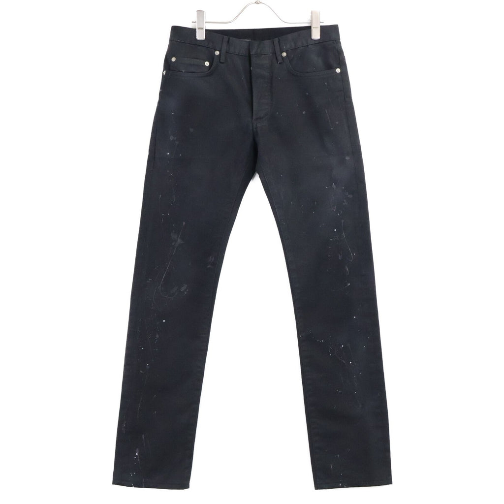 Dior Homme Chris Era Painted Button Fly Slim Straight Pants 29