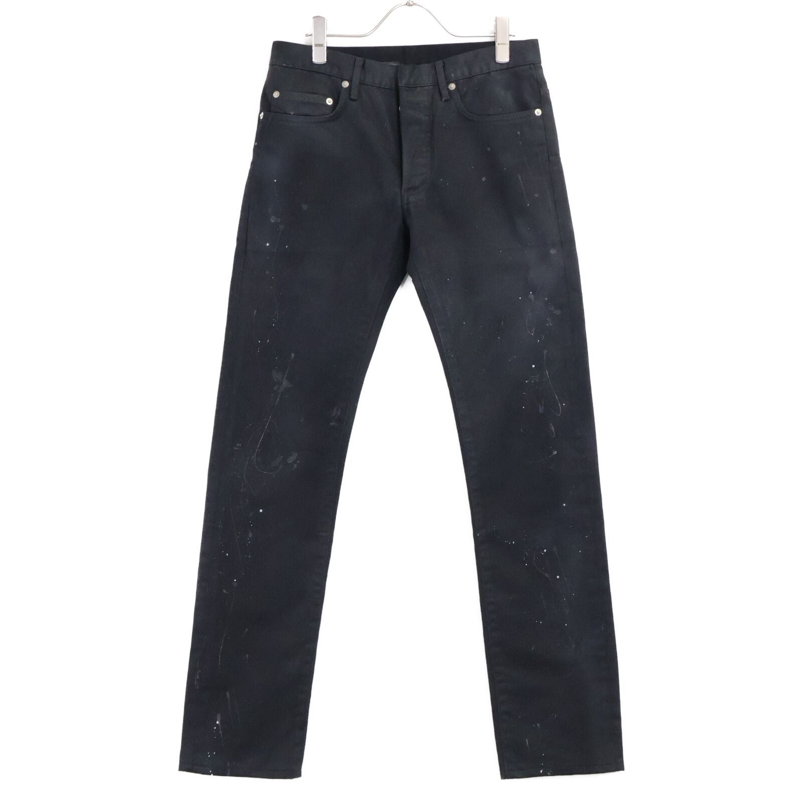 Dior Homme Chris Era Painted Button Fly Slim Straight Pants 29