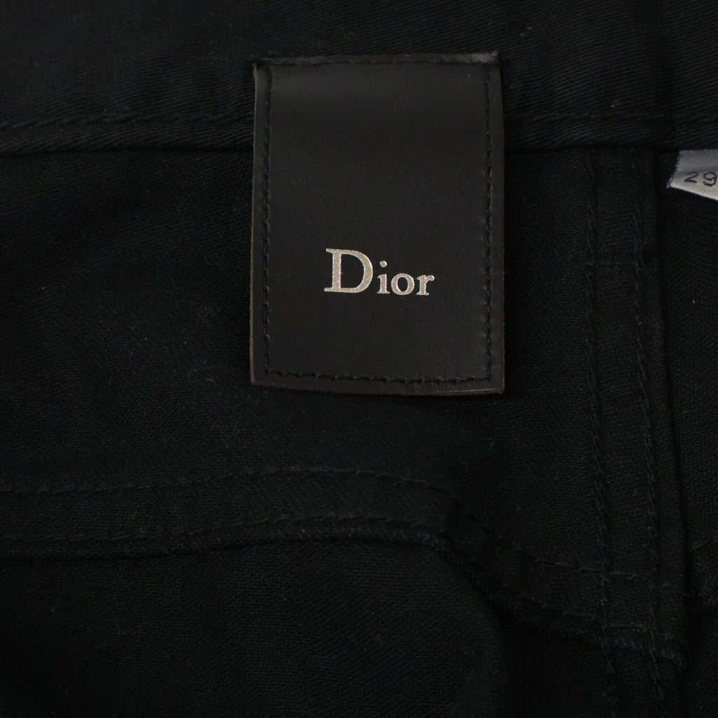 Dior Homme Chris Era Painted Button Fly Slim Straight Pants 29 — view 3