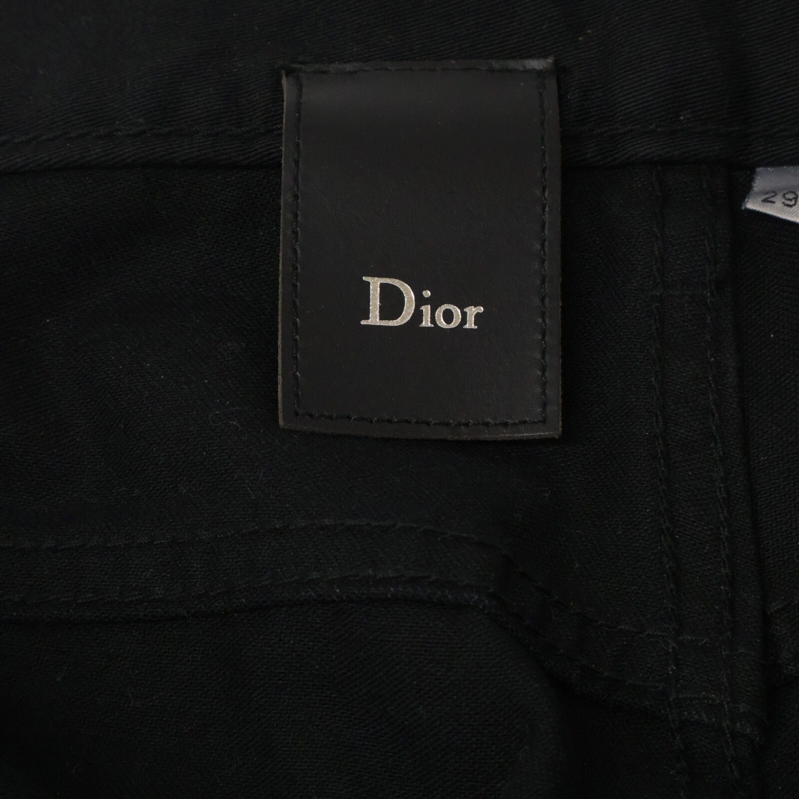 Dior Homme Chris Era Painted Button Fly Slim Straight Pants 29 — view 3
