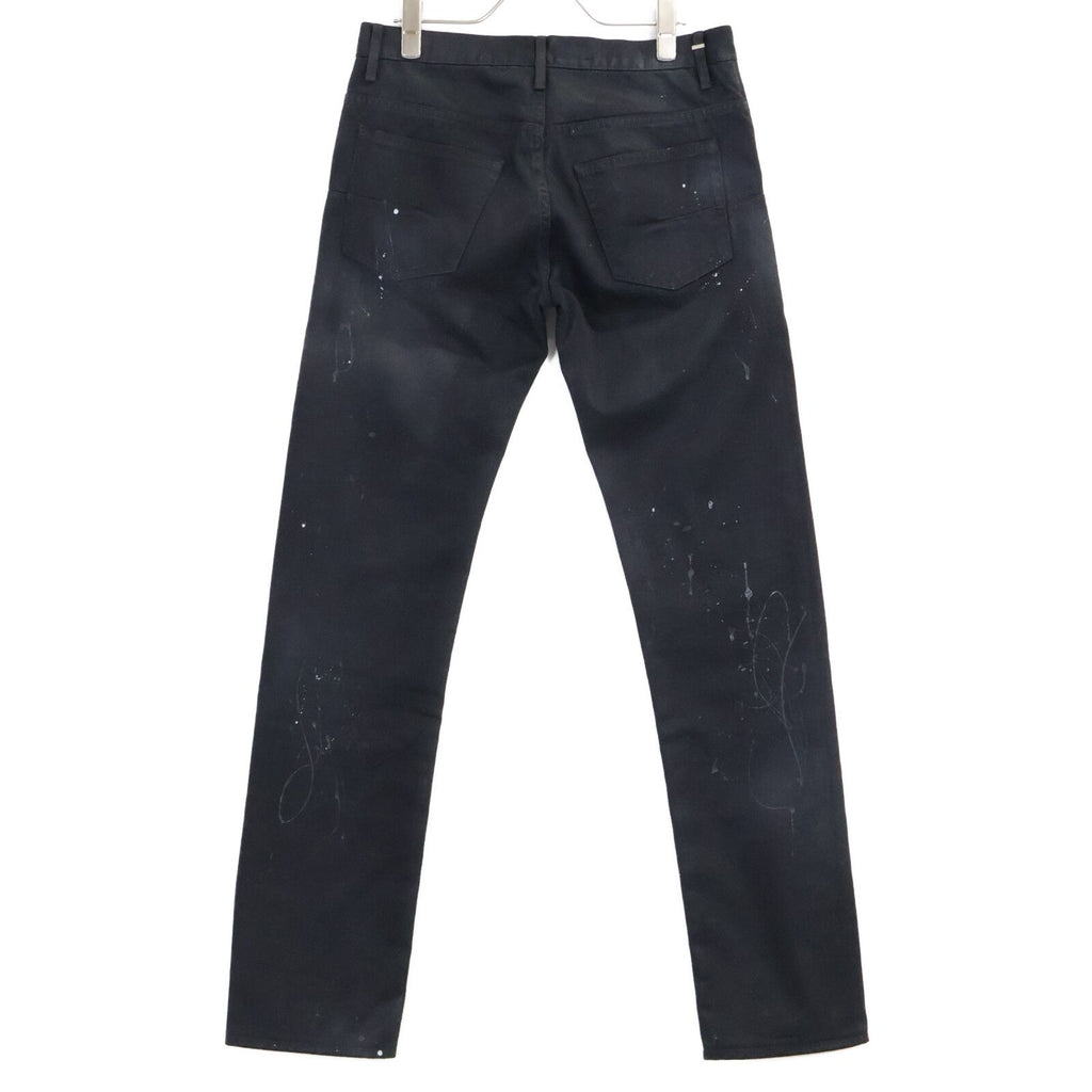 Dior Homme Chris Era Painted Button Fly Slim Straight Pants 29 — view 2