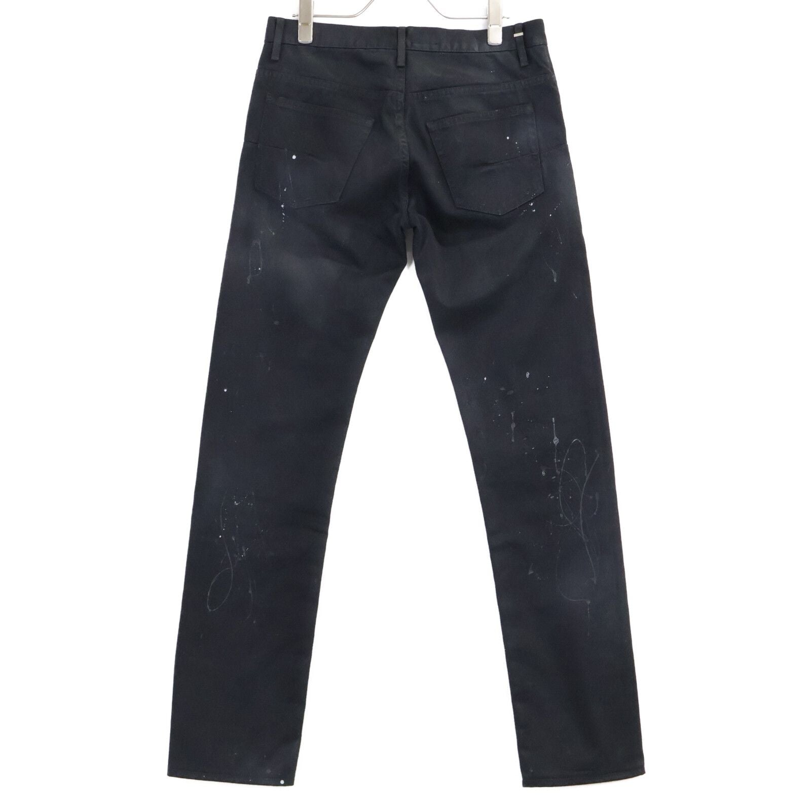 Dior Homme Chris Era Painted Button Fly Slim Straight Pants 29 — view 2