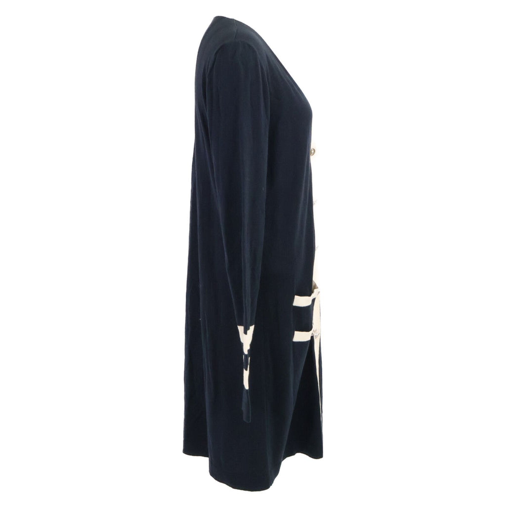 Chanel CC Logo Handshake Cashmere Blend Long Cardigan 36 — view 2
