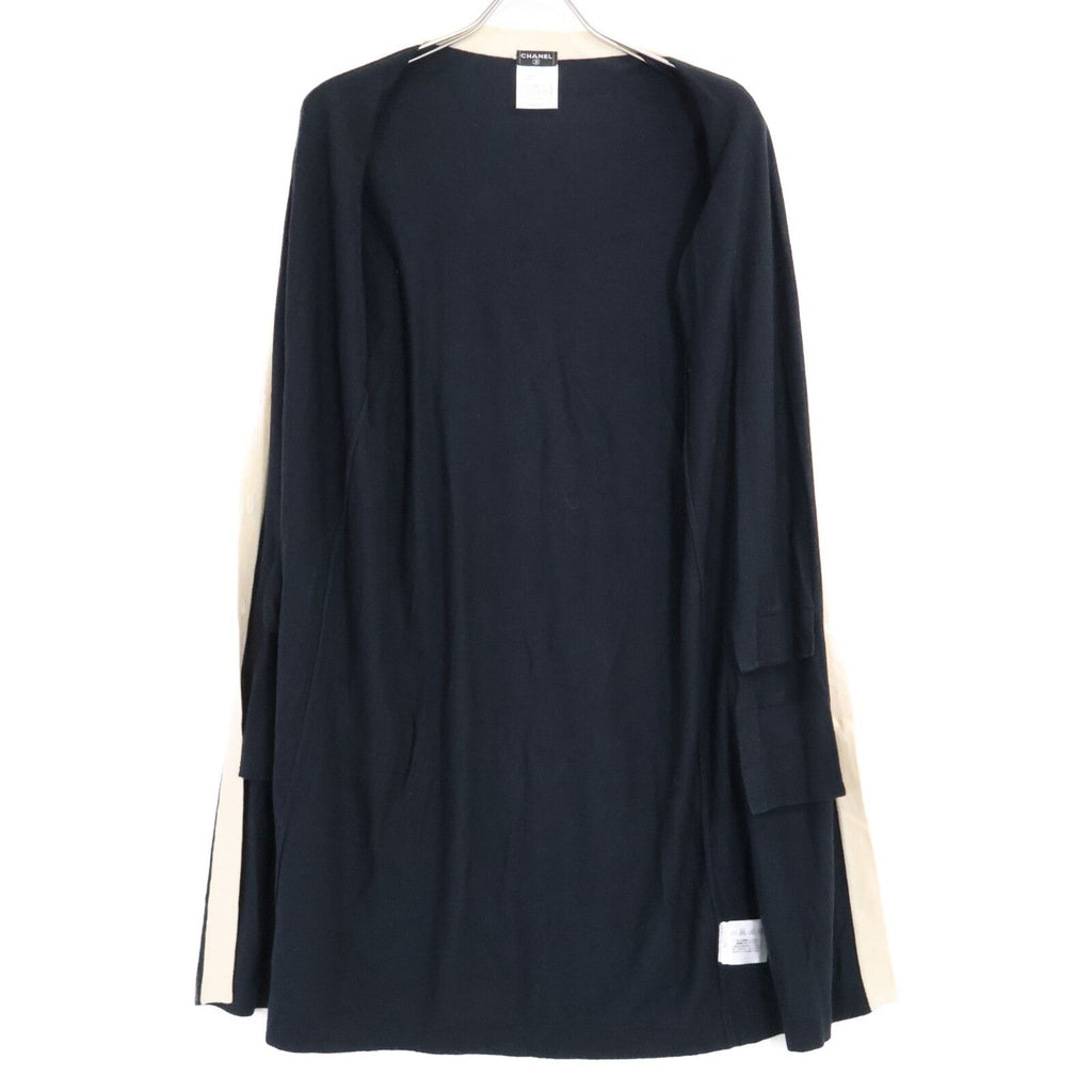 Chanel CC Logo Handshake Cashmere Blend Long Cardigan 36 — view 4
