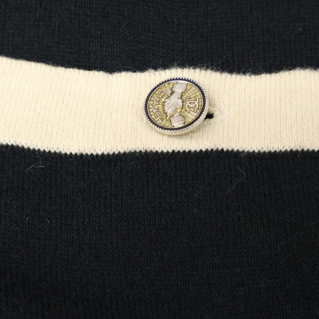 Chanel CC Logo Handshake Cashmere Blend Long Cardigan 36 — view 8
