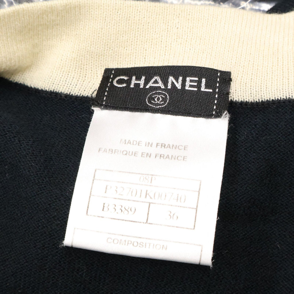 Chanel CC Logo Handshake Cashmere Blend Long Cardigan 36 — view 5