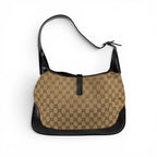 Gucci Jackie Line Shoulder Bag Hobo Sherry GG Canvas Brown — view 2