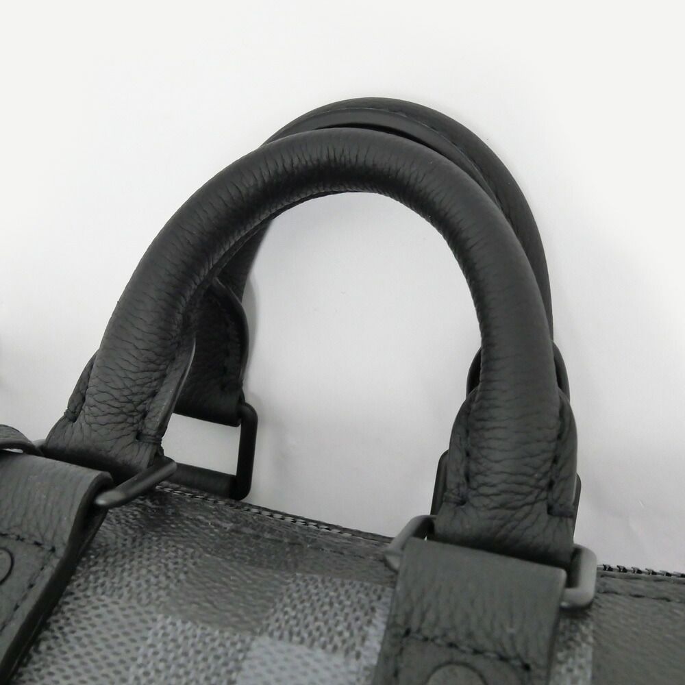 Louis Vuitton Monogram Macassar Damoflage Keepall Bandouliere 25 Black Hand Bag — view 5