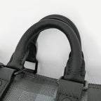 Louis Vuitton Monogram Macassar Damoflage Keepall Bandouliere 25 Black Hand Bag — view 5