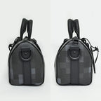 Louis Vuitton Monogram Macassar Damoflage Keepall Bandouliere 25 Black Hand Bag — view 2