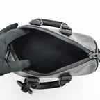 Louis Vuitton Monogram Macassar Damoflage Keepall Bandouliere 25 Black Hand Bag — view 6