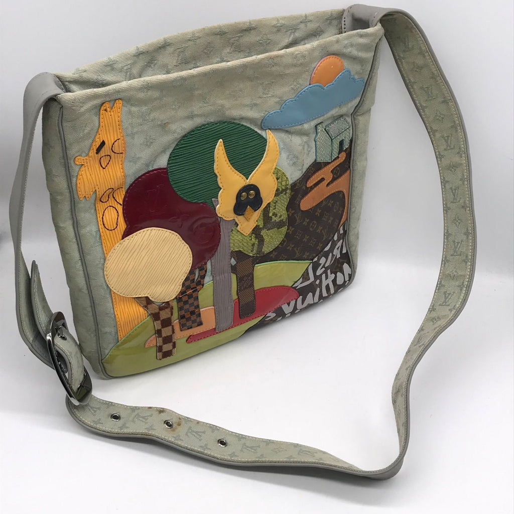 Louis Vuitton Monogram Mini Comte de Fe Besace Patchwork Shoulder Bag Multicolor — view 7