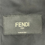 Fendi Singles Black Zucca Pattern Embroidery Side Line Jacket — view 3