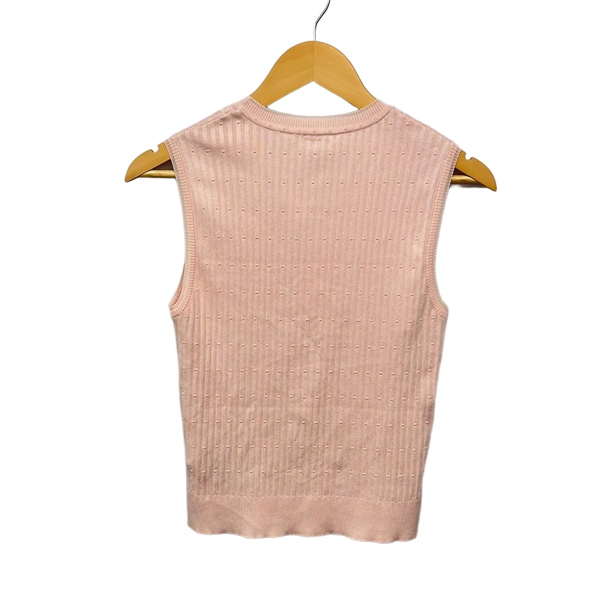 Hermes Vest 40 M Light Pink Silk Blend Knit Twill Lane — view 2