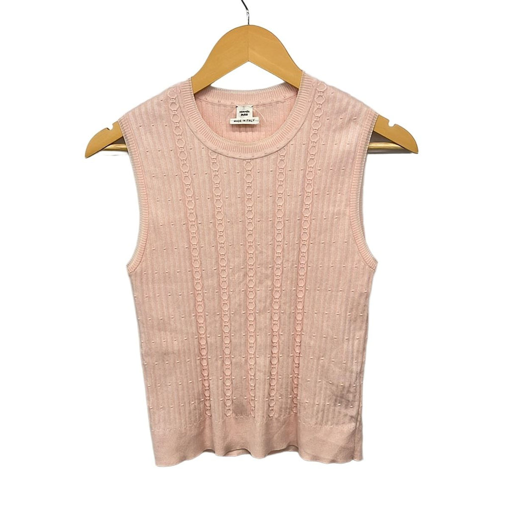 Hermes Vest 40 M Light Pink Silk Blend Knit Twill Lane
