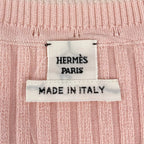 Hermes Vest 40 M Light Pink Silk Blend Knit Twill Lane — view 3