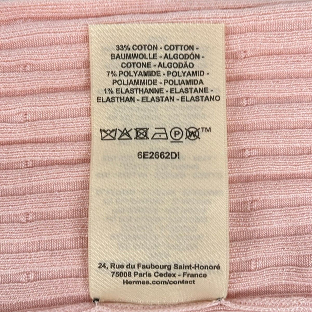 Hermes Vest 40 M Light Pink Silk Blend Knit Twill Lane — view 5