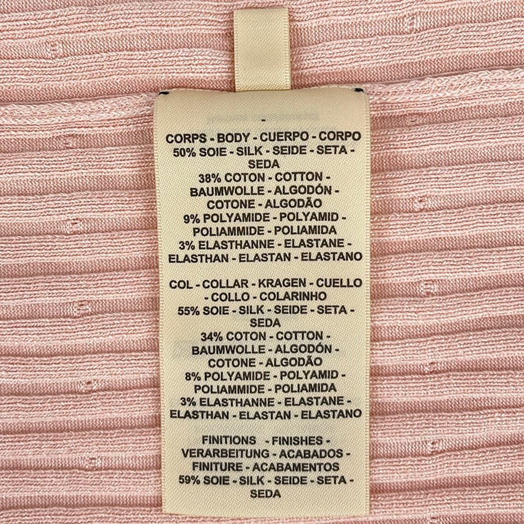 Hermes Vest 40 M Light Pink Silk Blend Knit Twill Lane — view 4
