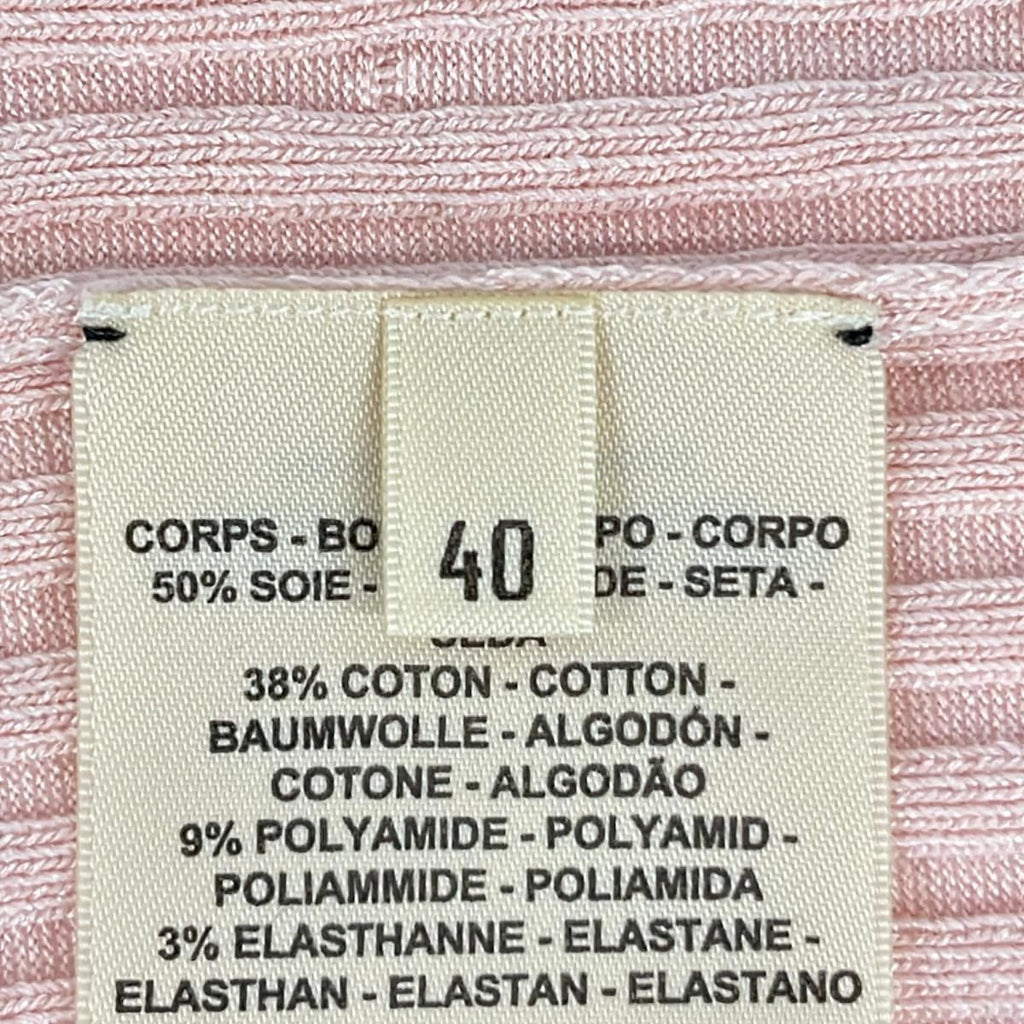 Hermes Vest 40 M Light Pink Silk Blend Knit Twill Lane — view 6