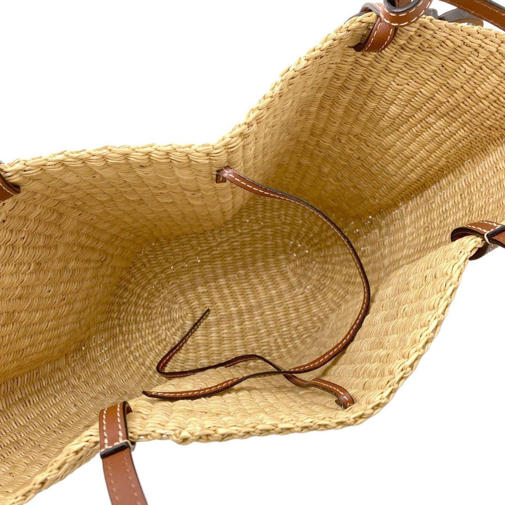 Loewe Shell Basket Tote Bag Straw Leather — view 5