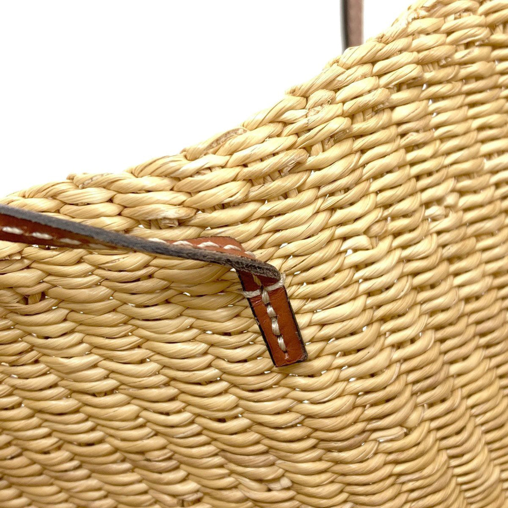 Loewe Shell Basket Tote Bag Straw Leather — view 7
