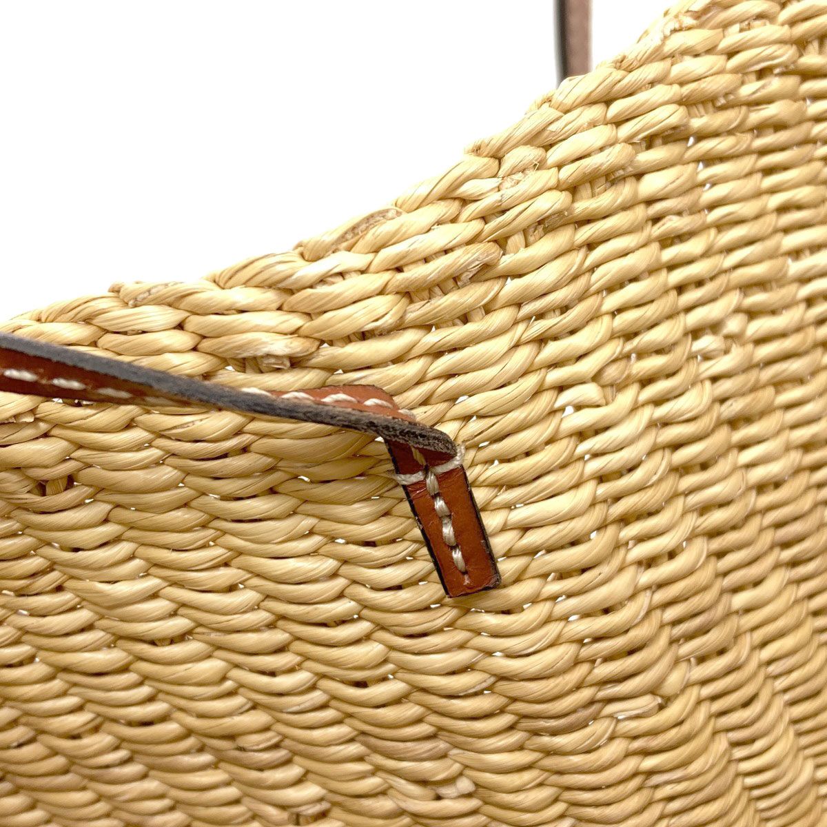 Loewe Shell Basket Tote Bag Straw Leather — view 7