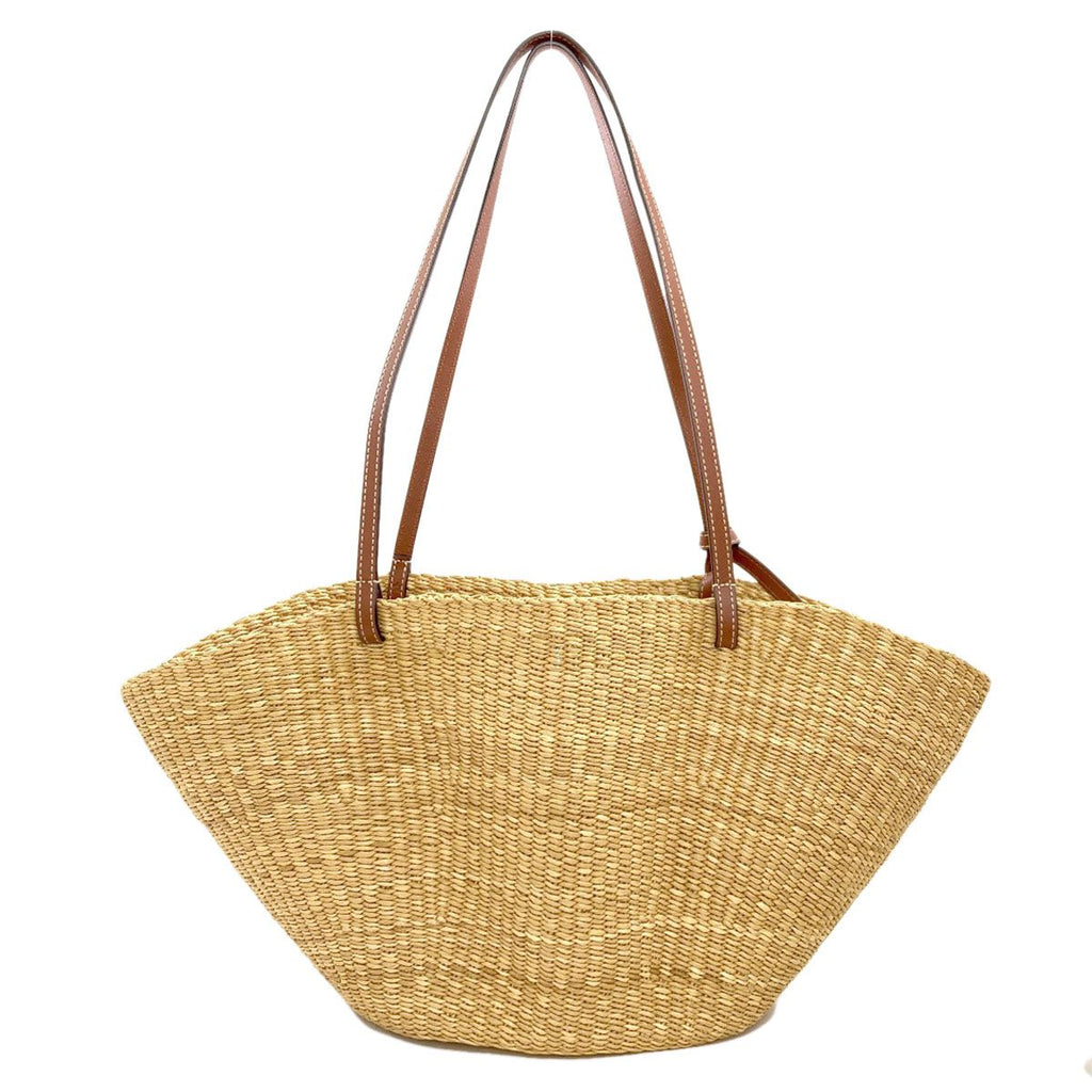 Loewe Shell Basket Tote Bag Straw Leather — view 2