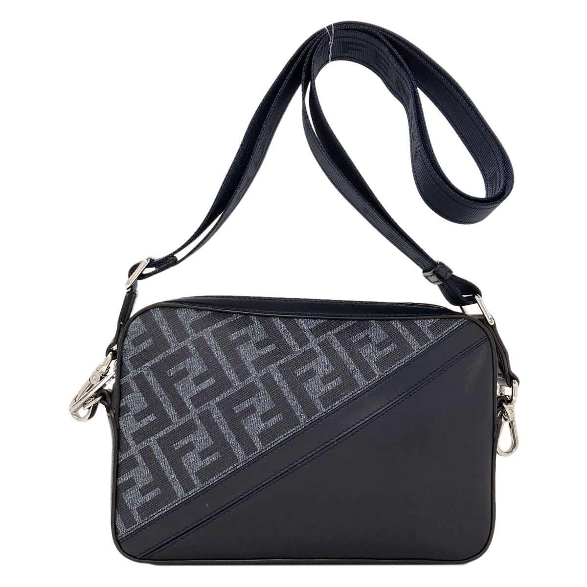 Fendi Diagonal Camera Case Shoulder Bag Calfskin