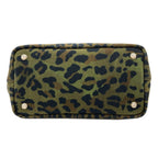 Prada Canapa Mini Leopard Print 2-Way Handbag Canvas — view 4