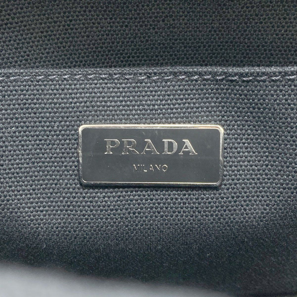 Prada Canapa Mini Leopard Print 2-Way Handbag Canvas — view 6