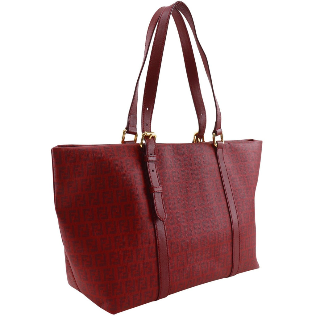 Fendi Zucchino Red Tote Bag — view 3