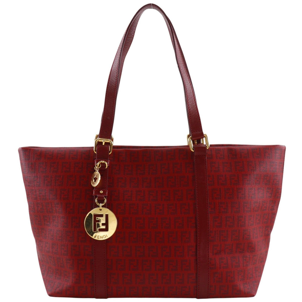 Fendi Zucchino Red Tote Bag