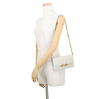 Saint Laurent Paris Chain Shoulder Bag Wallet Maillon Calfskin White — view 4
