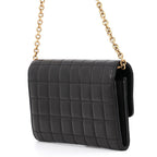 Saint Laurent Paris Chain Wallet le Maillon Lambskin Black Shoulder Bag — view 2