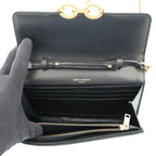 Saint Laurent Paris Chain Wallet le Maillon Lambskin Black Shoulder Bag — view 5