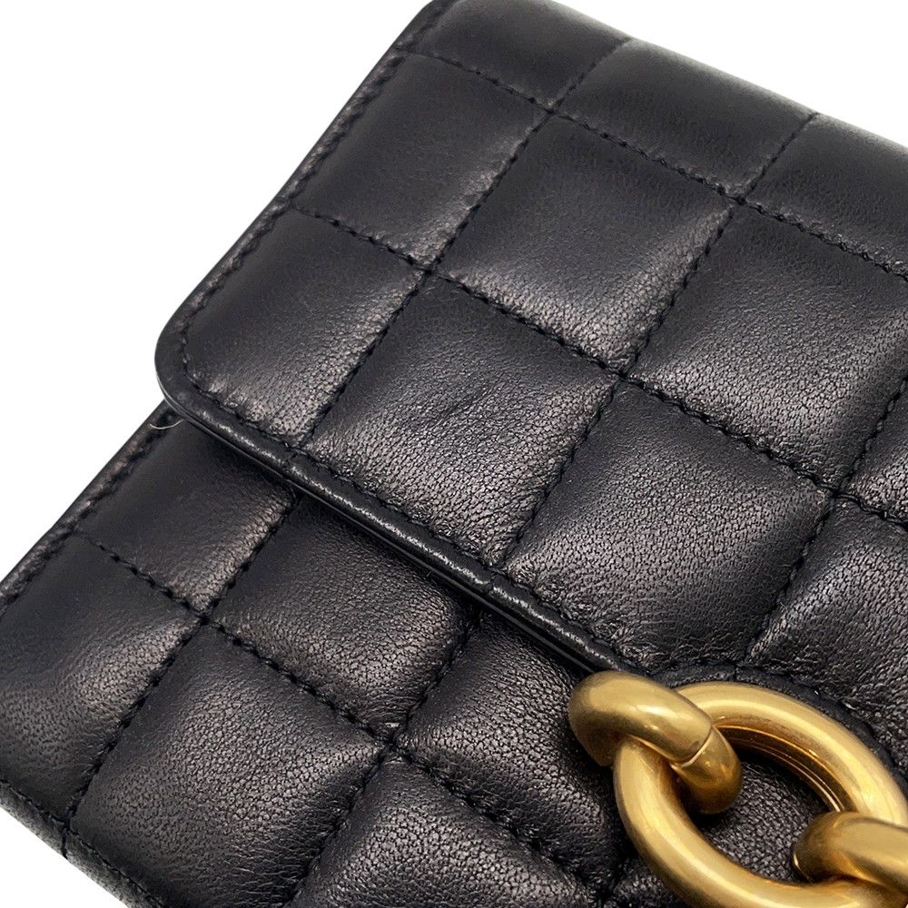 Saint Laurent Paris Chain Wallet le Maillon Lambskin Black Shoulder Bag — view 7