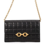 Saint Laurent Paris Chain Wallet le Maillon Lambskin Black Shoulder Bag