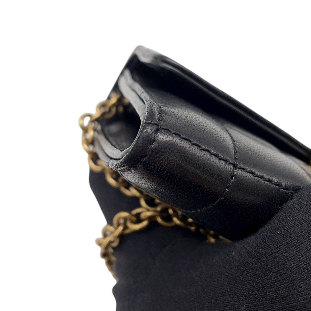 Saint Laurent Paris Chain Wallet le Maillon Lambskin Black Shoulder Bag — view 6