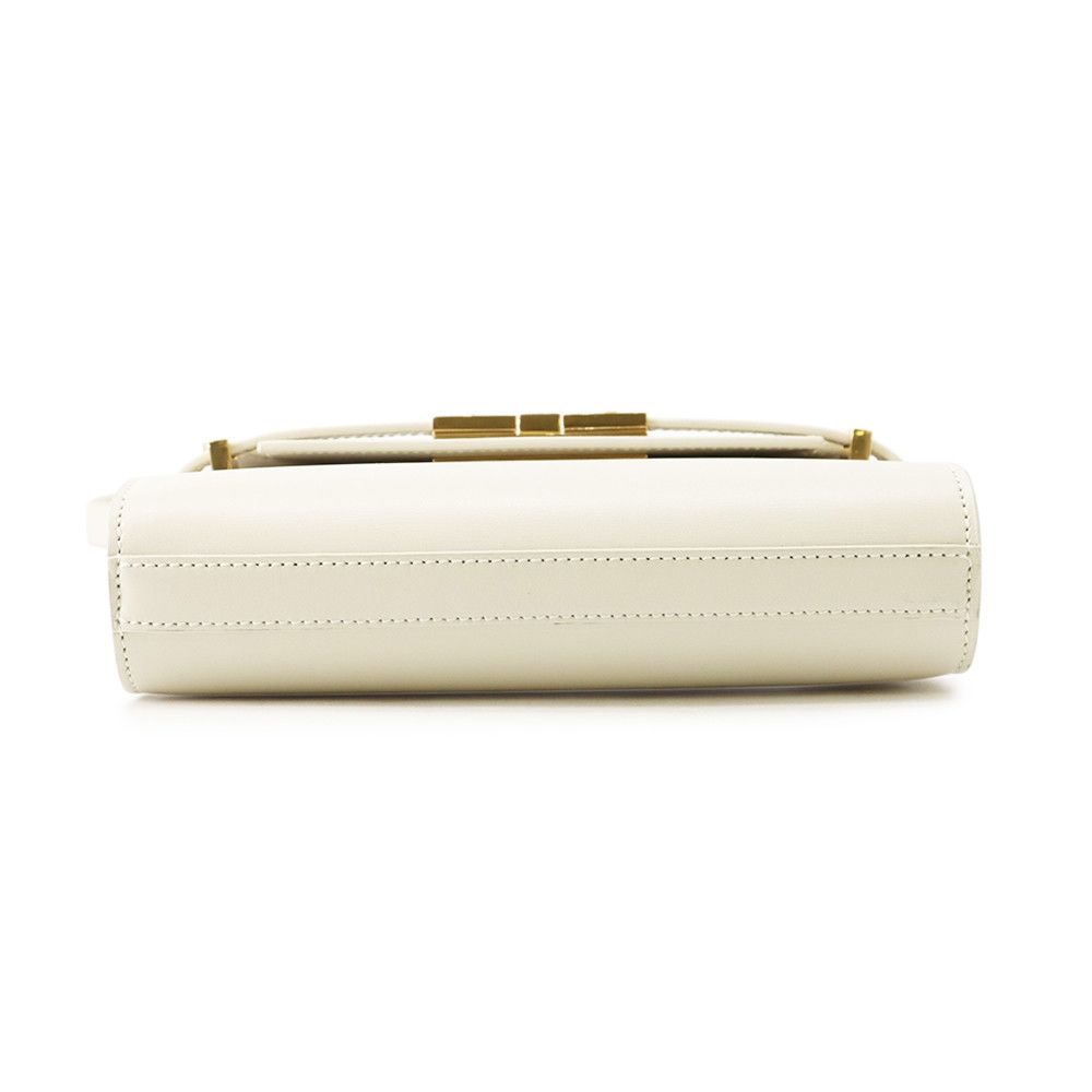 Saint Laurent Paris Shoulder Bag Manhattan Mini Leather White — view 3