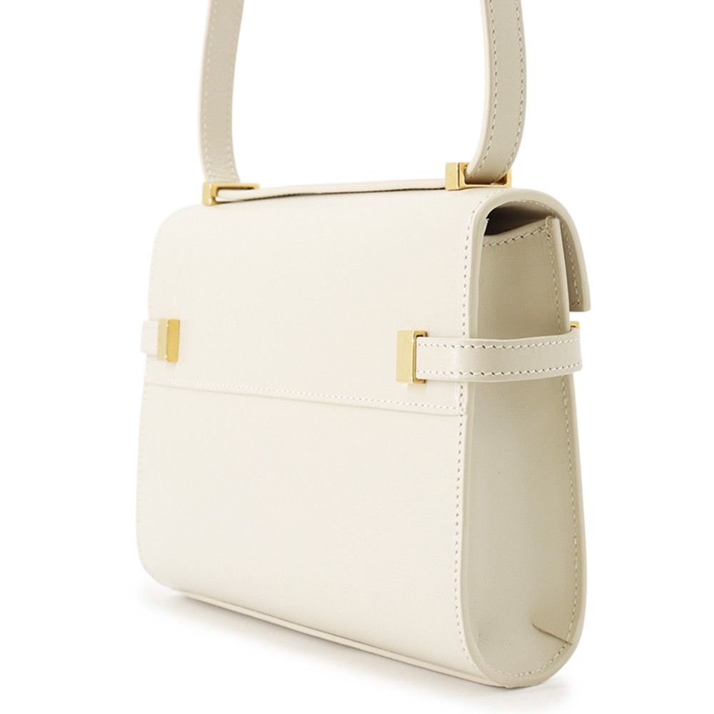 Saint Laurent Paris Shoulder Bag Manhattan Mini Leather White — view 2
