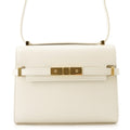 Saint Laurent Paris Shoulder Bag Manhattan Mini Leather White