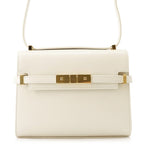 Saint Laurent Paris Shoulder Bag Manhattan Mini Leather White