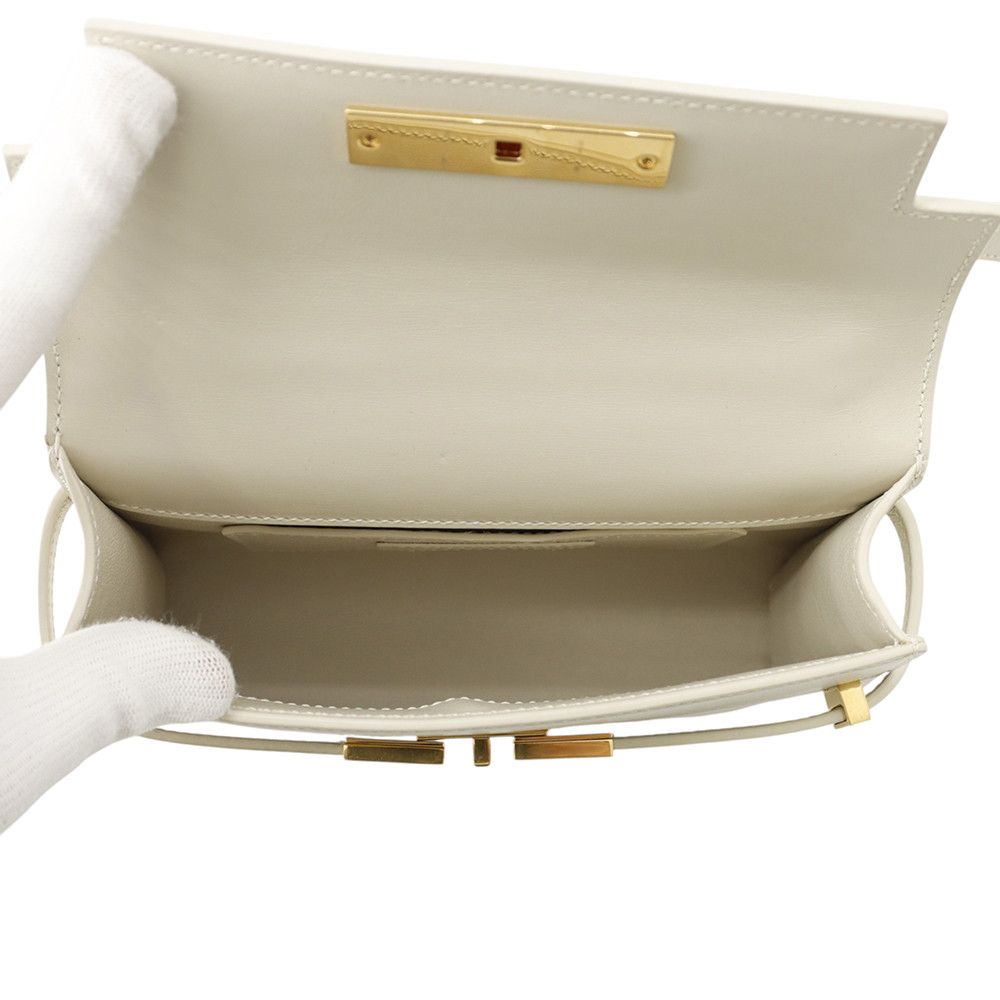 Saint Laurent Paris Shoulder Bag Manhattan Mini Leather White — view 5
