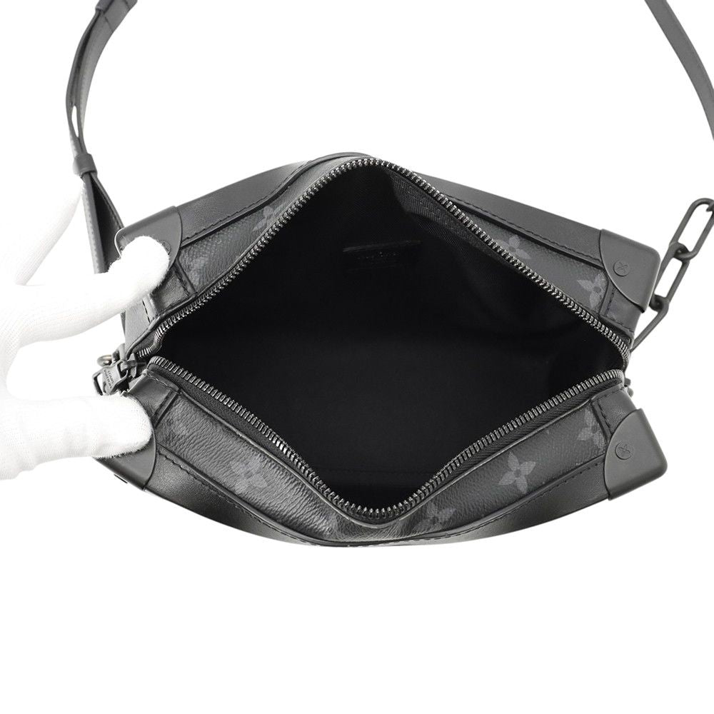 Louis Vuitton Shoulder Bag Monogram Eclipse Soft Trunk Black — view 5