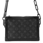 Louis Vuitton Shoulder Bag Monogram Eclipse Soft Trunk Black