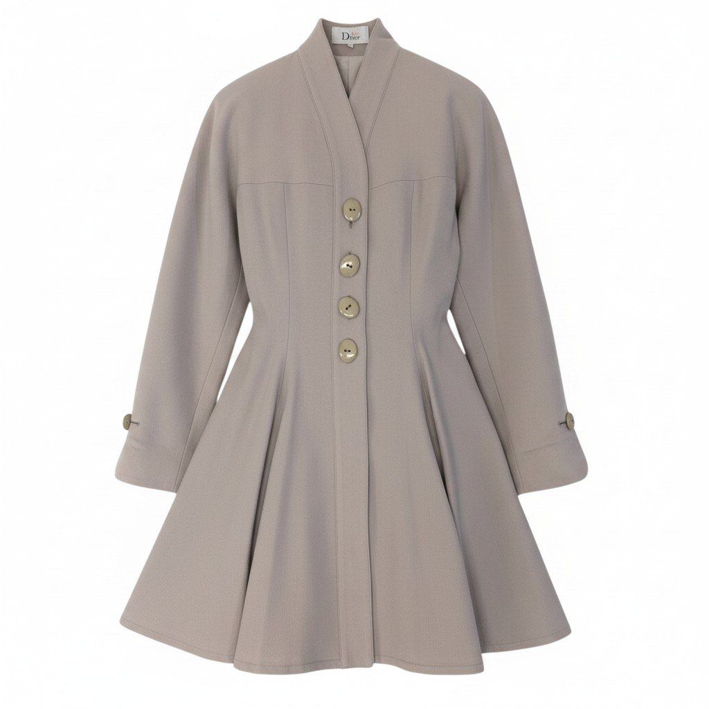 Dior Miss Wool Coat a Line Flare M Beige