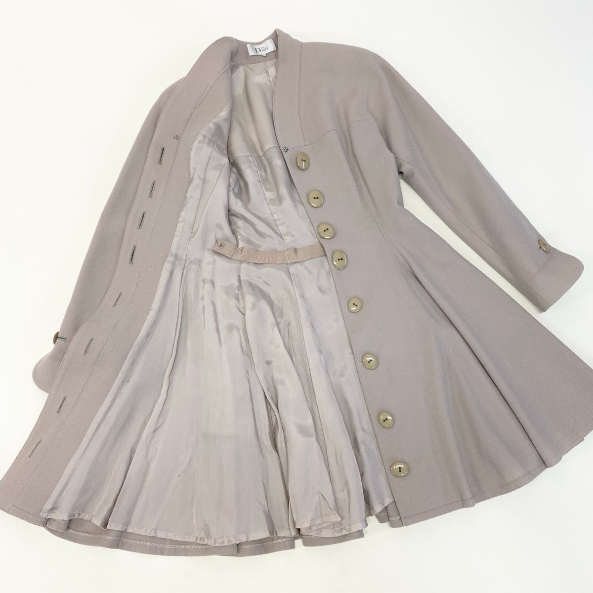 Dior Miss Wool Coat a Line Flare M Beige — view 6