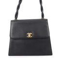 Chanel Shoulder Bag Caviar Leather Black