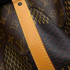 Louis Vuitton Boston Bag Damier Ebene Giant Monogram Keepall Bandouliere 50 — view 6