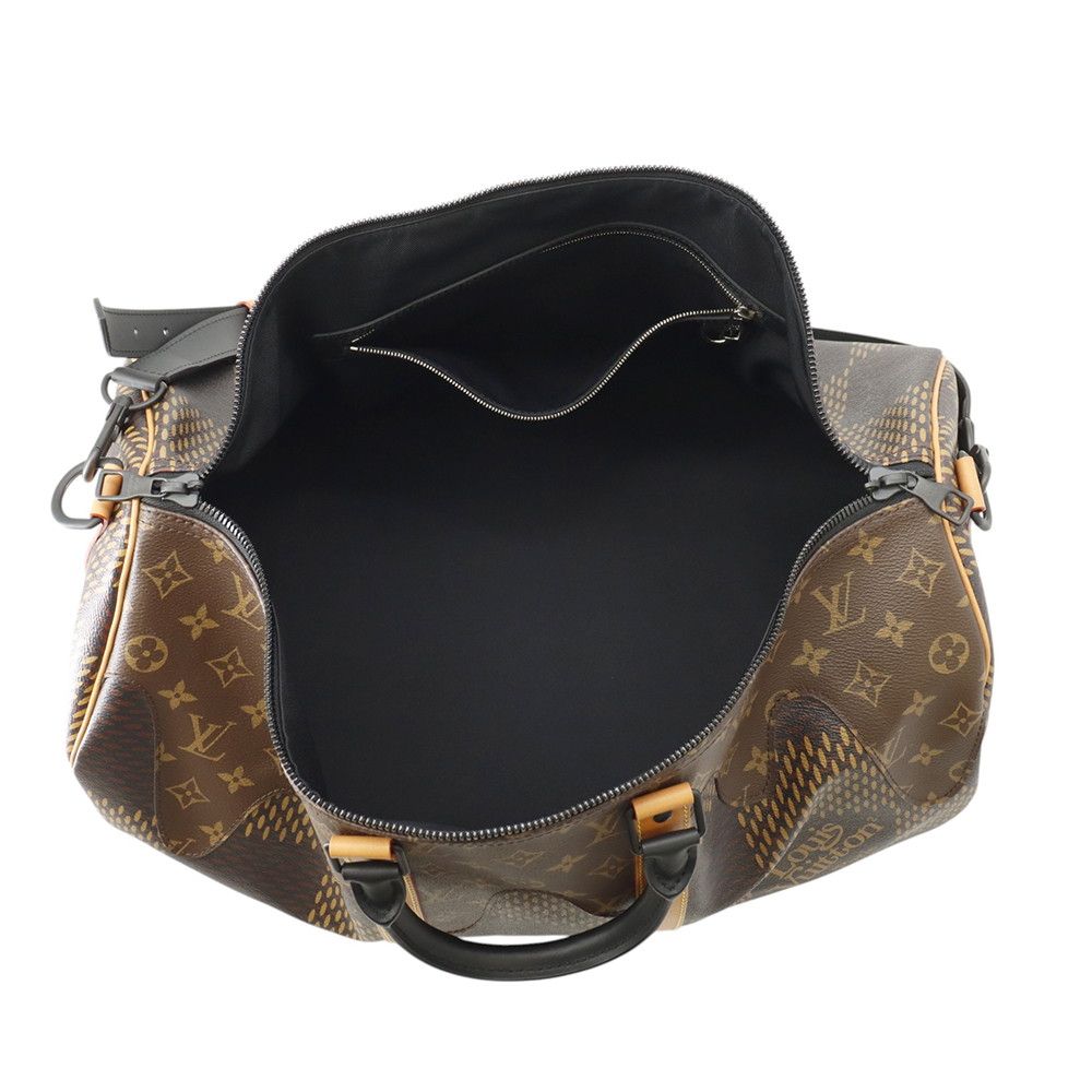 Louis Vuitton Boston Bag Damier Ebene Giant Monogram Keepall Bandouliere 50 — view 4
